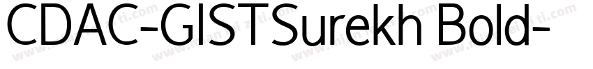 CDAC-GISTSurekh Bold字体转换